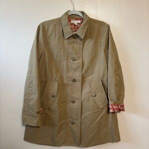 Coldwater Creek Women’s Jacket Lightweight Lined Field‎ Elephant Print Lining 10